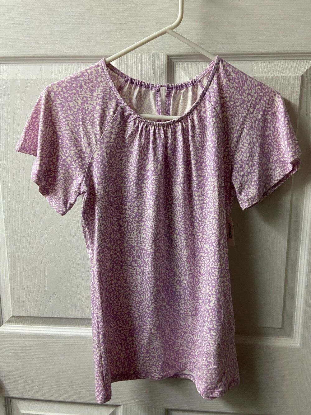 Amazon Essentials Womens Round Neck Short Sleeved Knit XS Lavender NWT
